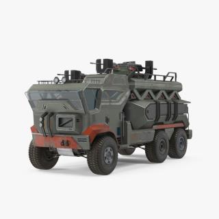 Futuristic Military Truck 3 3D