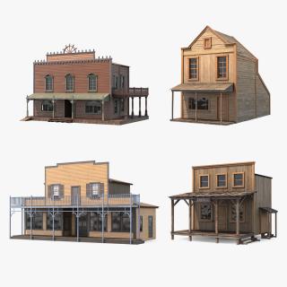 Western Houses Collection 3 3D