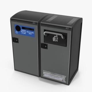 Solar Powered Trash Cans Generic 3D