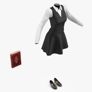 3D Teenage Girl School Uniform Set