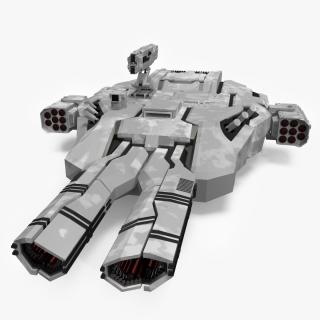 Sci Fi Heavy Turret Winter Khaki 2 3D model