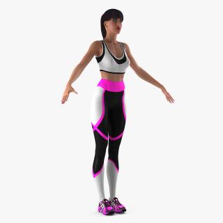 3D Woman in Sportswear T-Pose