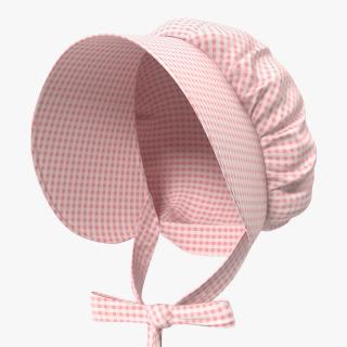 3D Cotton Bonnet Pink model