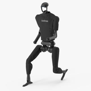 3D Unitree H1 Humanoid Robot in Walking Pose