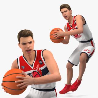 3D model Teenage Boy Playing Basketball