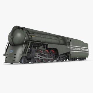 3D New York Central Hudson Train Rigged