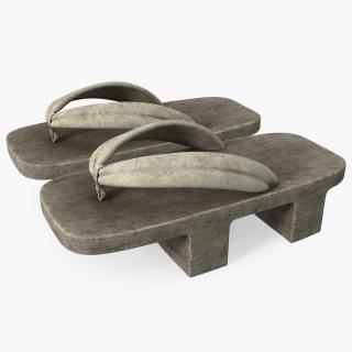 3D model Old Geta Traditional Japanese Clogs