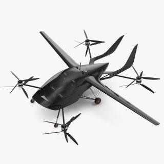 3D model Air One Two Person eVTOL Air Vehicle Black(1)