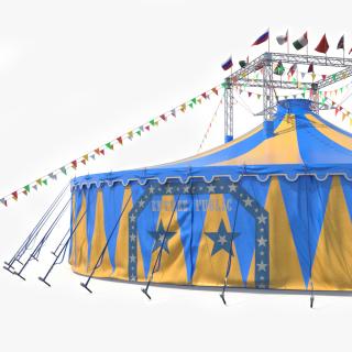 3D Traditional Circus Tent model