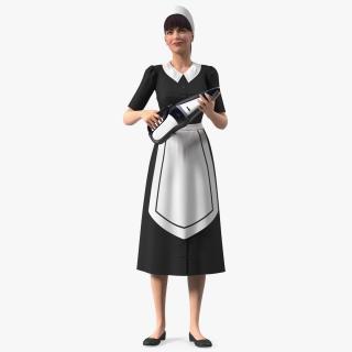 3D Housekeeping Maid with Handheld Vacuum Cleaner