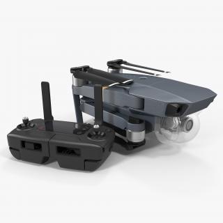 3D DJI Mavic Pro Quadcopter Folded