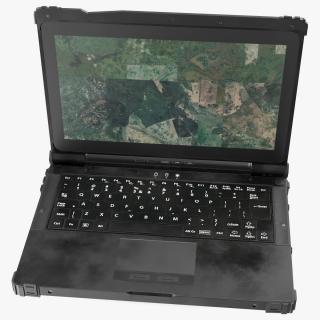 Shockproof Laptop Black Metal 3D model