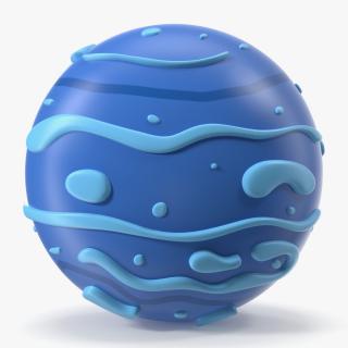 Cartoon Planet Neptune 3D