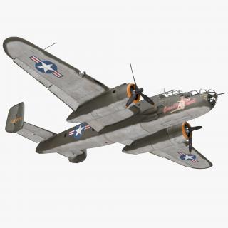 B-25 Mitchell US Medium Bomber Rigged 3D