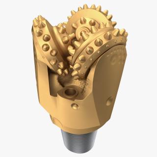 3D Tricone Button Bit model