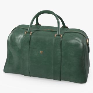 Leather Travel Bag Green 3D model