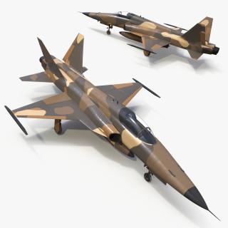 3D Sand Camouflaged Military Fighter Jet Simplified model