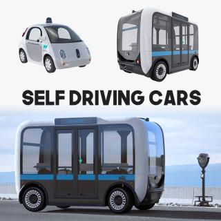 3D Self Driving Cars Collection model