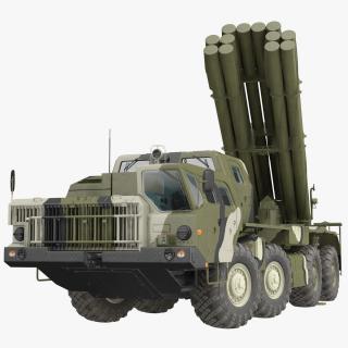 3D model Smerch Rocket Launcher System Camouflage