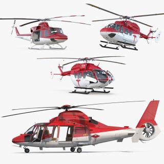 3D model Rigged Air Ambulance Helicopters 3D Models Collection 3