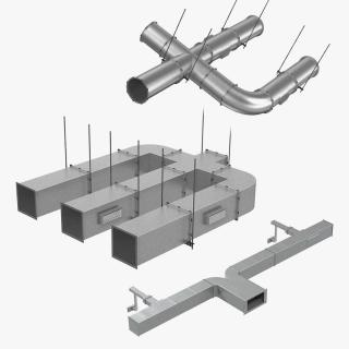 3D Air Conditioning Ductings Collection