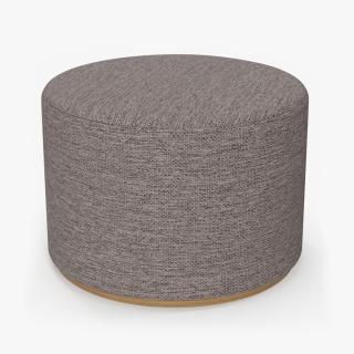 Upholstered Ottoman Footstool for 3D Print 3D