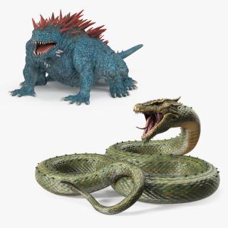 3D Fantasy Creatures Collection model