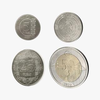 3D model Turkey Coins Collection 3