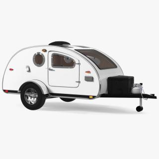 3D Teardrop Camping Trailer Rigged