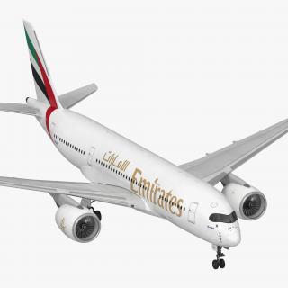 Airbus A350-800 Emirates Air Line Rigged 3D Model 3D model