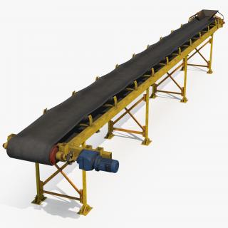 Industrial Belt Conveyor 3D model