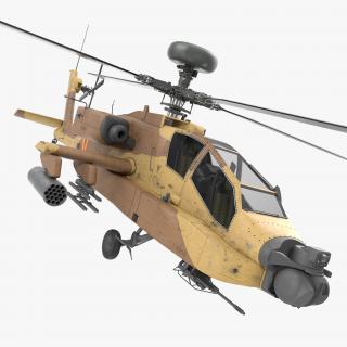 3D model AH-64D Apache Longbow Israel Rigged