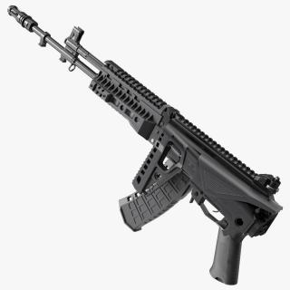 3D New AK-12 Automatic Rifle with Folded Stock model