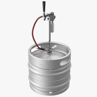 3D model Beer Keg 30L with Portable Tap