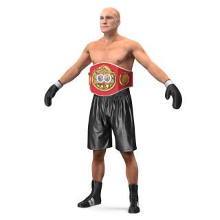 3D model IBF Boxing Champion Rigged for Maya