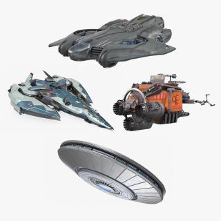 3D model Sci Fi Spacecraft Collection 2