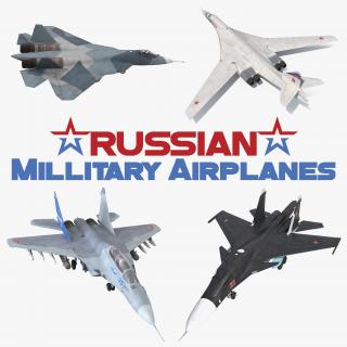 3D Russian Millitary Airplanes Collection model