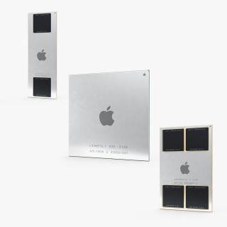 3D Apple Computer Chips Collection