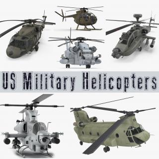 US Military Helicopters Collection 3D model