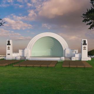 Washington Park Band Shell with Seating 3D model