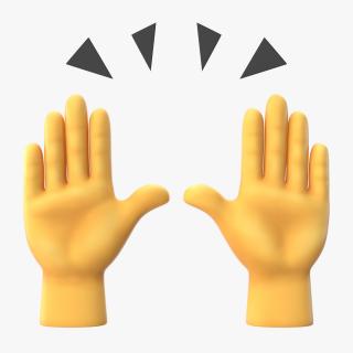 3D Raising Hands Emoji 2