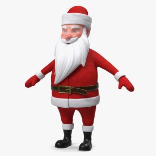 3D Cartoon Santa Claus A-pose