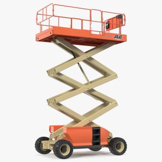 3D JLG 3394RT Scissor Lift Extendable Platform model