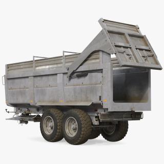 3D Agricultural Trailer Dirty Rigged model