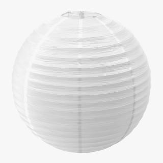 3D Round Paper Lantern White(1) model