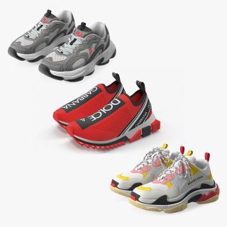 3D model Brand Sneakers Collection