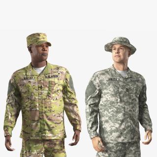 Rigged US Army Soldiers Collection 3D model