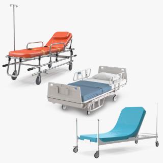 Hospital Beds Collection 3D model