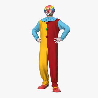 Mens Clown Suit Rigged 3D