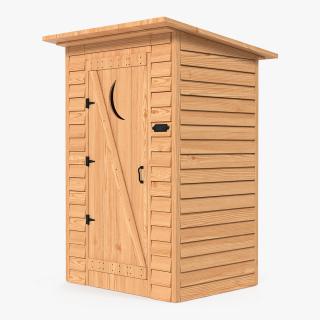 3D New Wooden Outhouse Toilet